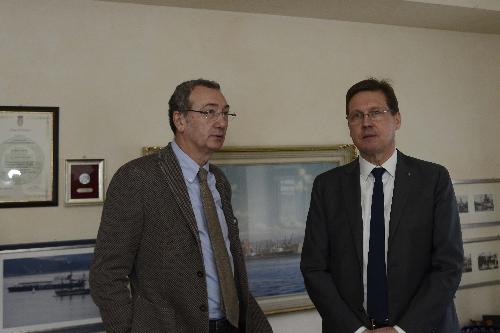 Sergio Bolzonello (Vicepresidente Regione FVG e assessore Attività produttive, Turismo e Cooperazione) incontra Enrico Samer (Presidente e amministratore delegato Samer & Co. Shipping) - Trieste 09/11/2017